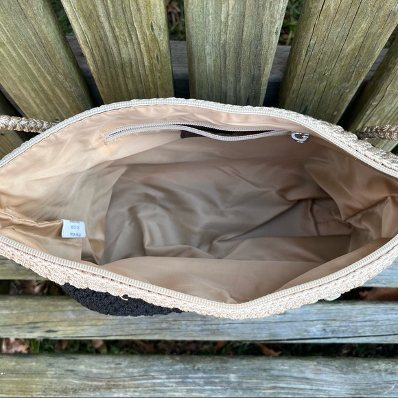 EUC The Sak knot crochet zip top purse shoulder bag - two tone two color - Picture 9 of 12